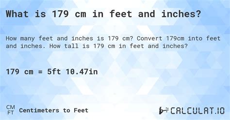 179Cm To Feet