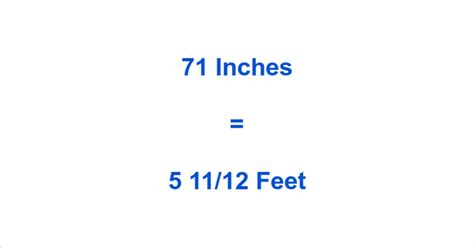 71 In To Ft How To Convert 71 Inches To Feet 71 In To Ft How To Convert 71 Inches To Feet