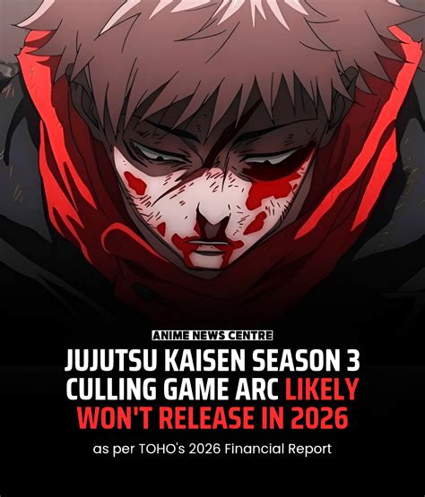 According To The Latest Financial Report From Toho The Main Production Company Behind The Jujutsu Kaisen Anime The Highly Anticipated Third Season Is Not Yet Scheduled For A 2026 Release Season 2