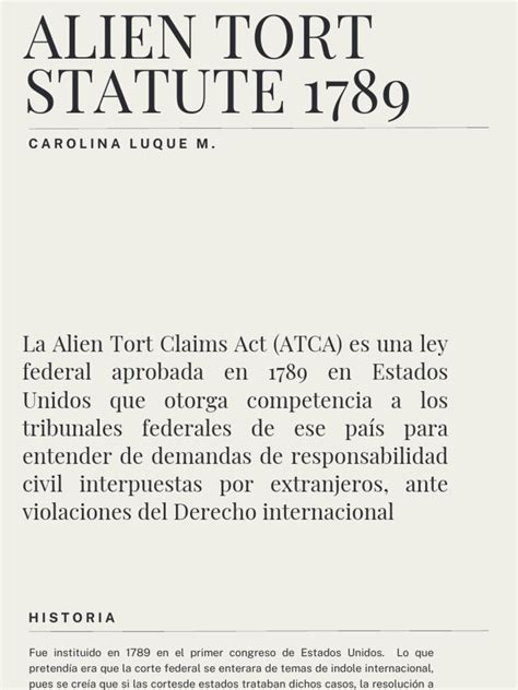 Alien Tort Statute.