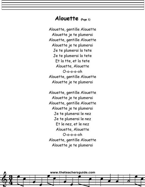 Alouette lyrics: A Complete Guide for French Song Enthusiasts