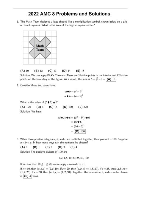The History and Origins of AMC 8 Problems