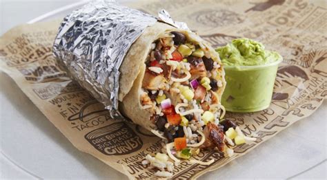 Chipotle Burrito Menu