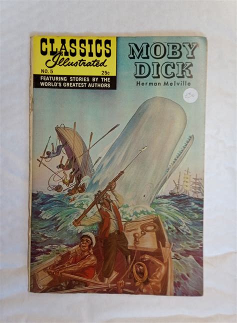 Classics Illustrated 5 Moby Dick By Herman Melville Gilberton 1966 Classics Illustrated 5 Moby Dick By Herman Melville Gilberton 1966