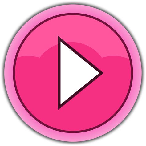 Clipart Pink Button Play Clipart Pink Button Play