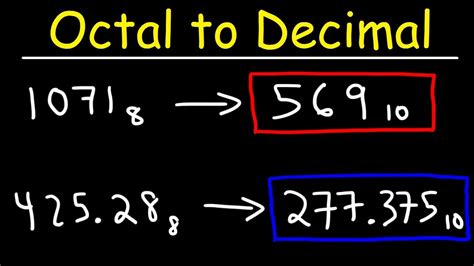 Convert Octal To Decimal