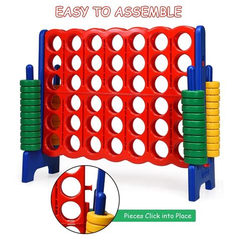 Costway Jumbo 4 To Score 4 In A Row Giant Game Set Kids Adults Family