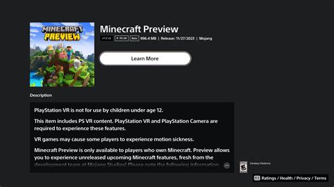 Decided To Check Out The New Minecraft Preview Feature That Came To Ps5 But Cannot Access It Because Apprently I Do Not Own It I Have The Minecraft Playstation 4 Disk In