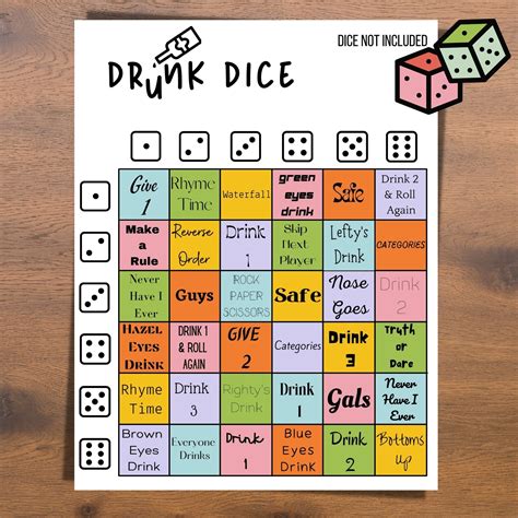 Dice Drinking Games Fun