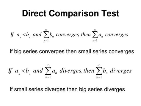 Direct Comparison Test Series Direct Comparison Test Series