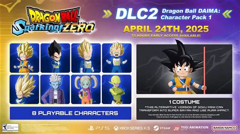 Dragon Ball Sparking Zero Daima Dlc Launches April 24 Early Access Begins Today