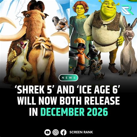 Exciting News Shrek 5 And Ice Age 6 Set To Release In December 2026 Exciting News Shrek 5 And Ice Age 6 Set To Release In December 2026