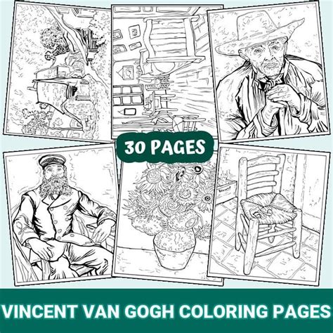 Explore Creativity With Vincent Van Gogh Coloring Pages For All Ages