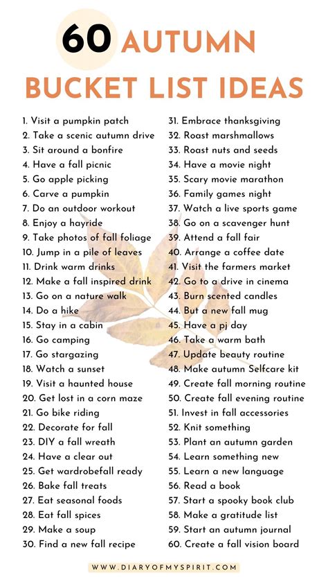 Fall Find The Fun List