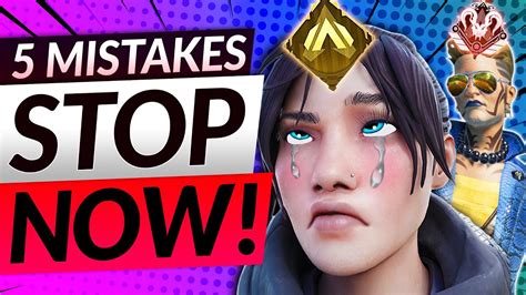 Fix These 5 Mistakes Now Pro Tips For Every Legend Apex Legends Guide Youtube