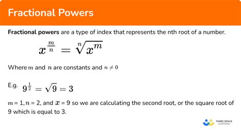 Fractional Powers Gcse Maths Steps Examples Worksheet