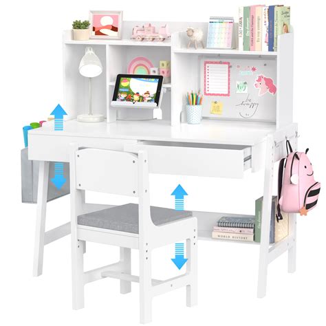 Gdlf Kids Desk And Chair Set Adjustable Study Computer Desk Grow With Shopgdlf Gdlf Kids Desk And Chair Set Adjustable Study Computer Desk Grow With Shopgdlf