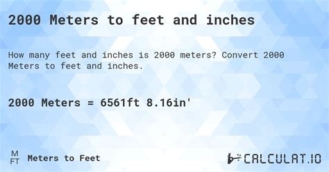 How Many Meters In 2000 Feet