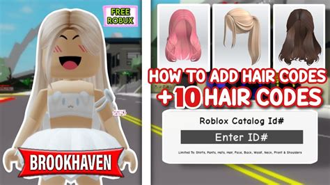 How To Add Id Hair Codes 10 Hair Id Codes For Brookhaven Rp Roblox
