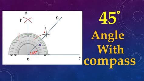 How To Construct 45 Degree Angle Using Compass Youtube