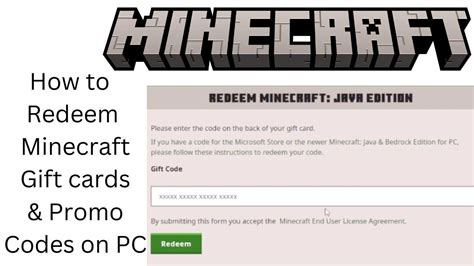 How To Redeem Minecraft Code Minecraft Redeem Code Redeem Java Gift