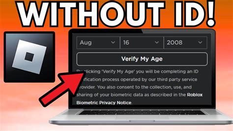 How To Verify Your Age On Roblox Without Id Youtube