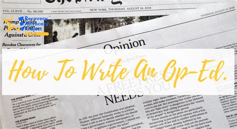 How To Write An Op Ed Action Network