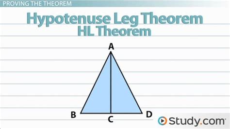Hypotenuse Leg Theorem Definition Proof Examples Lesson Study Com Hypotenuse Leg Theorem Definition Proof Examples Lesson Study Com