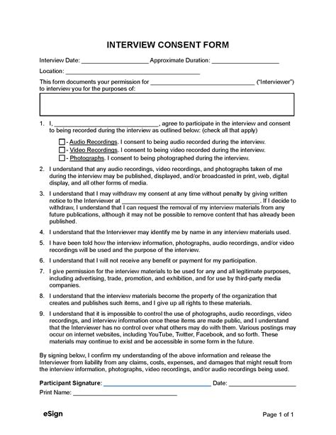 Informed Consent Form For Interview