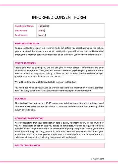 Informed Consent Form