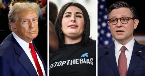 Laura Loomer Slams Gop As Speaker Mike Johnson Opposes Trump Amp 39 S Demand Laura Loomer Slams Gop As Speaker Mike Johnson Opposes Trump Amp 39 S Demand