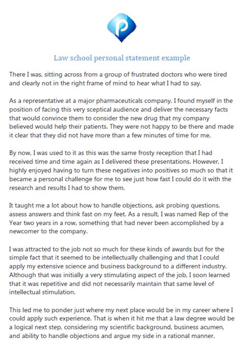 Law School Personal Statement Examples