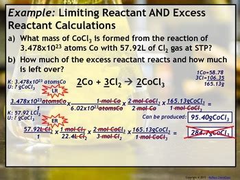 Lesson Plan Stoichiometry Excess Reactant Calculations Lesson Plan Stoichiometry Excess Reactant Calculations