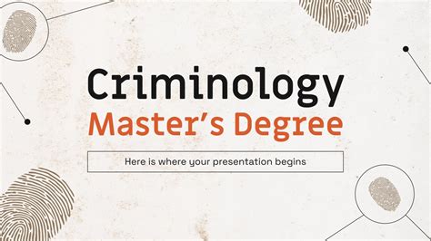 Masters In Criminology