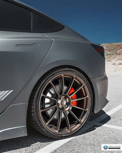 Matte Gray Unplugged Performance Tesla Model 3 Ascension Kit Up 03 Wheels Matte Gray Unplugged Performance Tesla Model 3 Ascension Kit Up 03 Wheels