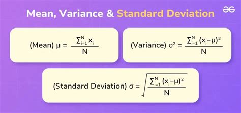 Mean Variance And Standard Deviation Geeksforgeeks