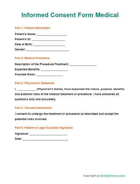 Medical Informed Consent Form