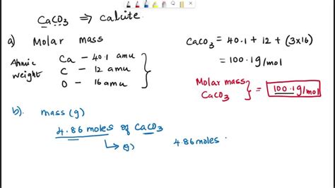 Molar Mass Calcium Carbonate