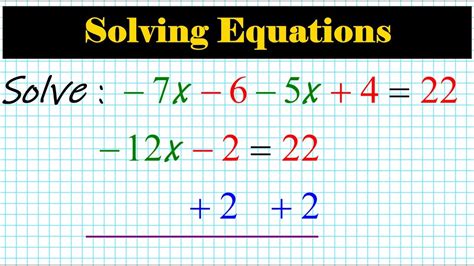 Multi Step Equations