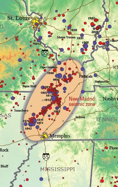 New Madrid Fault Line Map