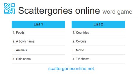 5 Ways Play Scattergories