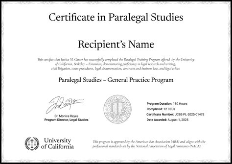 Paralegal Certificate Paralegal Certificate