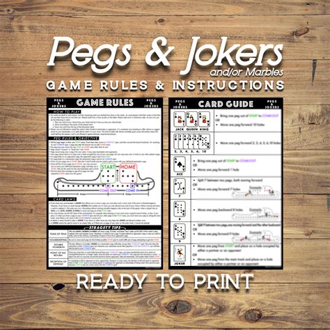 Pegs And Jokers Card Game Rules Pegs And Jokers Card Game Rules