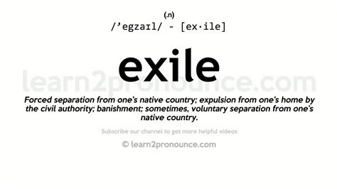 Pronunciation Of Exile Definition Of Exile Youtube Pronunciation Of Exile Definition Of Exile Youtube