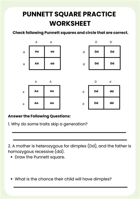 Punnett Square Practice