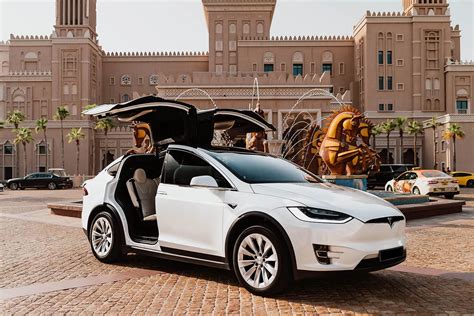 Rent Tesla Model X Dubai Luxury Electric Suv Rental Car