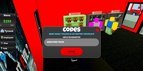 Roblox Game Store Tycoon Codes