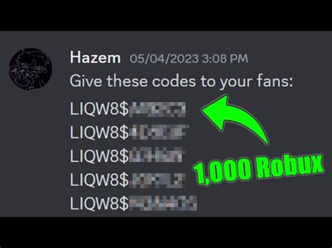 Robux Codes Live Now