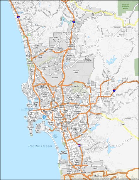 San Diego Neighborhood Map Gis Geography