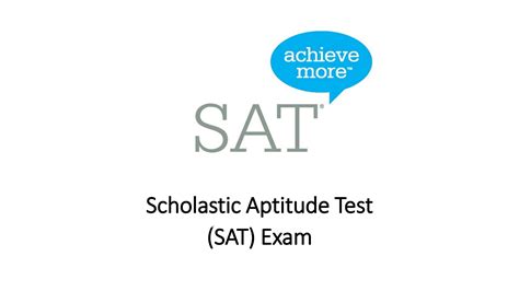 Scholastic Aptitude Test Scholastic Aptitude Test